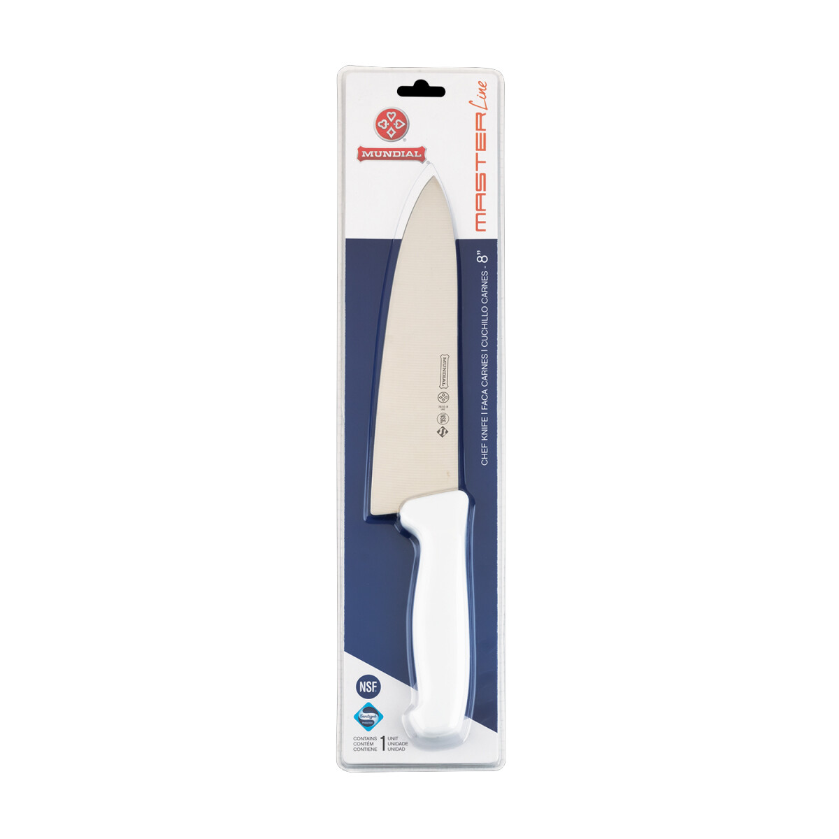 Cuchillo de carne 8'' mango blanco - BLANCO 