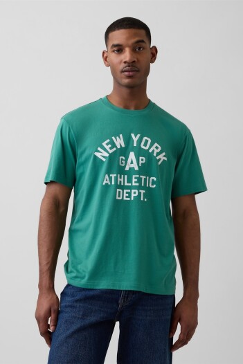 Remera Estampada Manga Corta Hombre New Algae 373