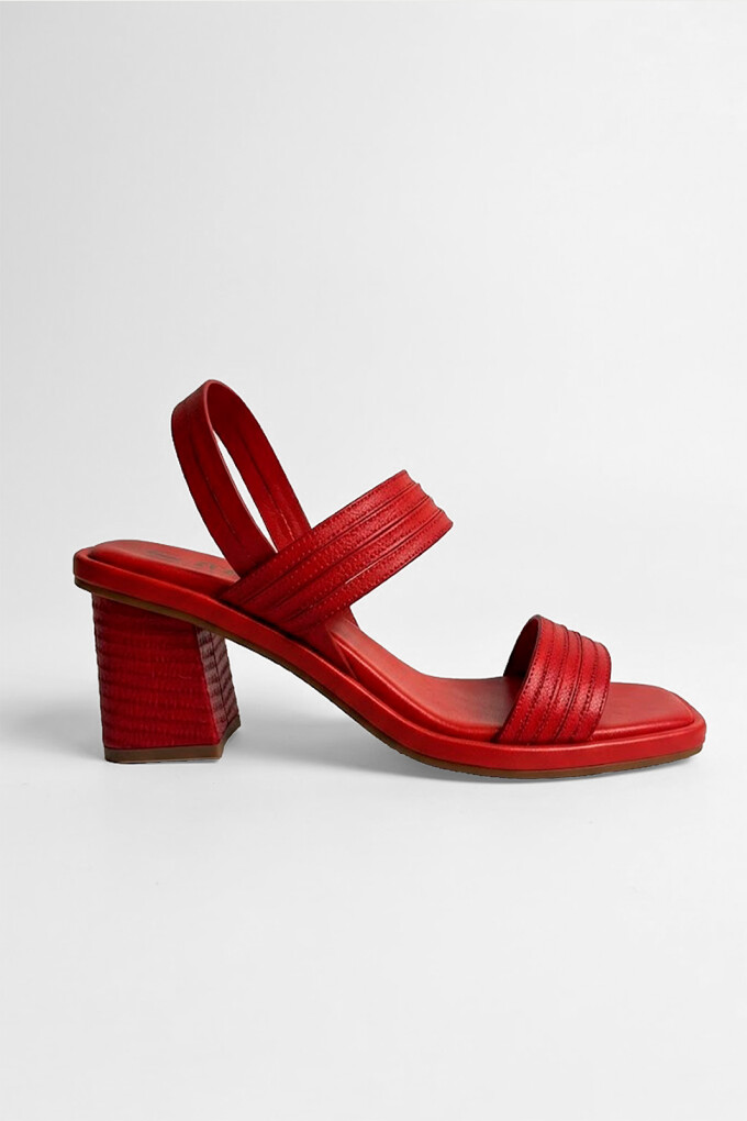 SANDALIA TRAMA ROJO