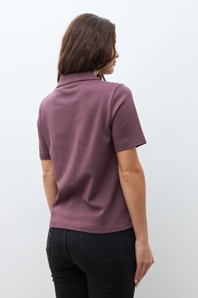 Camisa de algodón ciruela