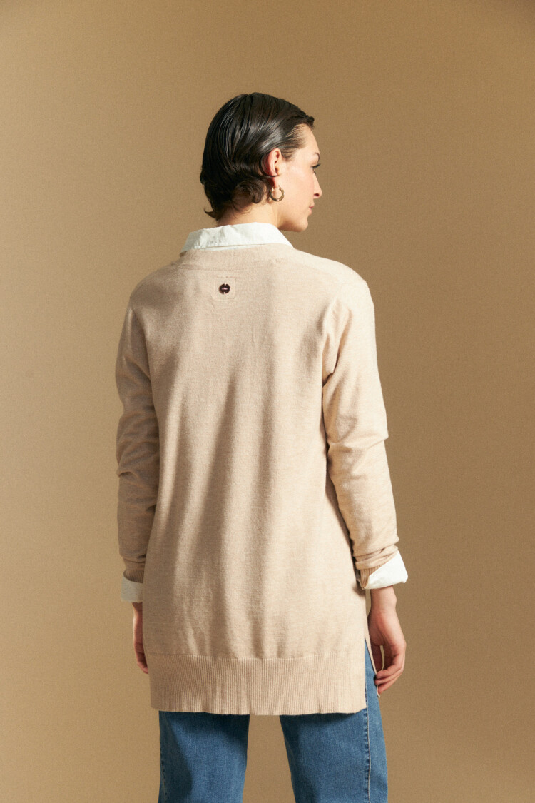 CARDIGAN ROMERO Beige Melange