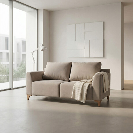 Sofá Gino - Microfibra - 2 cuerpos TC 1010 (Beige)