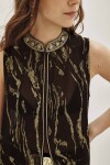 Camisa Kesari Folk Negro