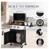 PARRILLA A GAS 3 QUEMADORES CON ANAFE BTU 40000 PARRILLA A GAS 3 QUEMADORES CON ANAFE BTU 40000