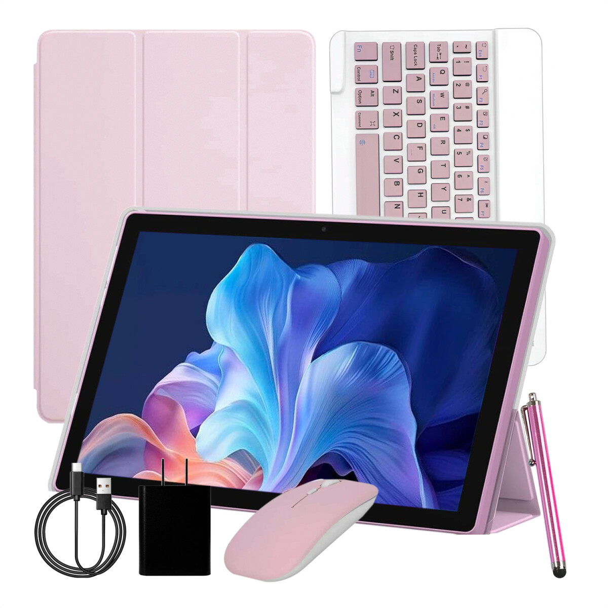 Tablet Cp20 12gb 128gb Teclado Mouse Estuche 10" - ROSADO 