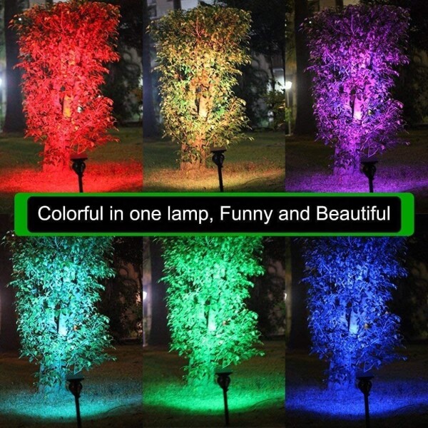 Lampara Luz Solar Led Rgb Farol Tactil Pincho Para Jardin Lampara Luz Solar Led Rgb Farol Tactil Pincho Para Jardin