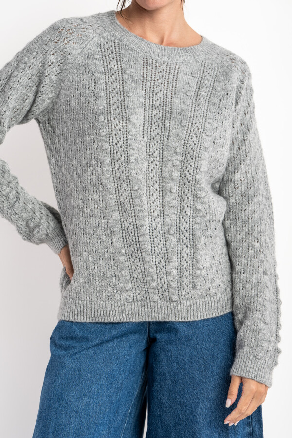 Sweater Textura Gris