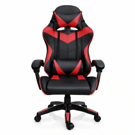 Silla Gamer Ergonómica con Masajes Negra y Roja 001
