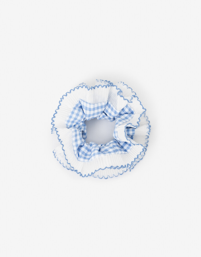 Skunzies Estampados Skunzie Cuadrillé Broderie - Azul Celeste