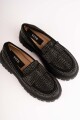 Mocasín con strass Negro