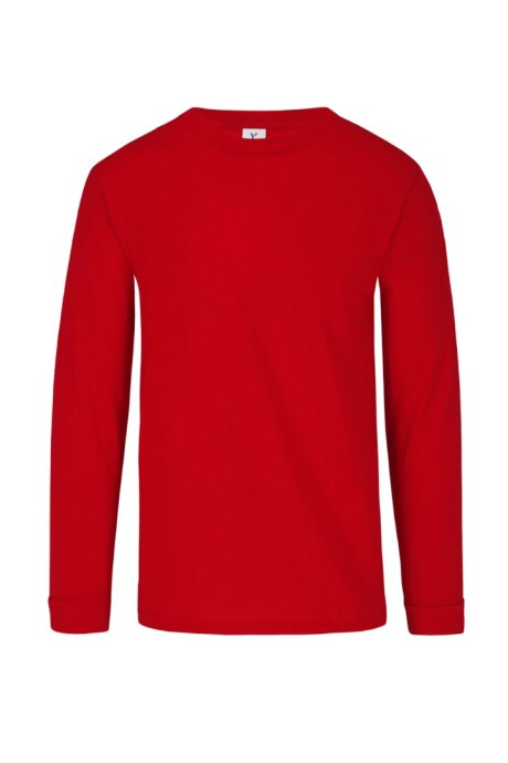 Camiseta a la base niño manga larga Rojo