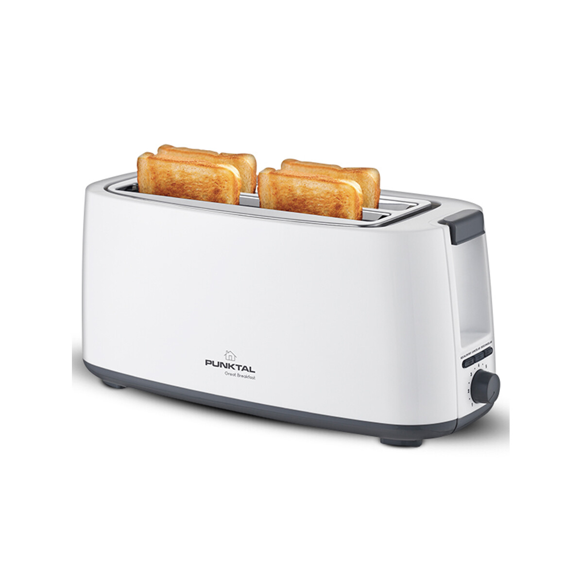 Tostadora Doble 4 Panes 7 Niveles 1400w Punktal Pkt804 