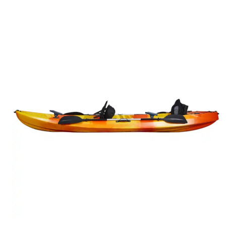 Kayak triplo 2 adultos + 1 niño con sillín Naranja amarillo