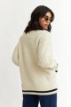 Cardigan con detalles en contraste BLANCO
