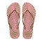 Sandalias de Mujer Havaianas Slim Animals Rosa - Dorado