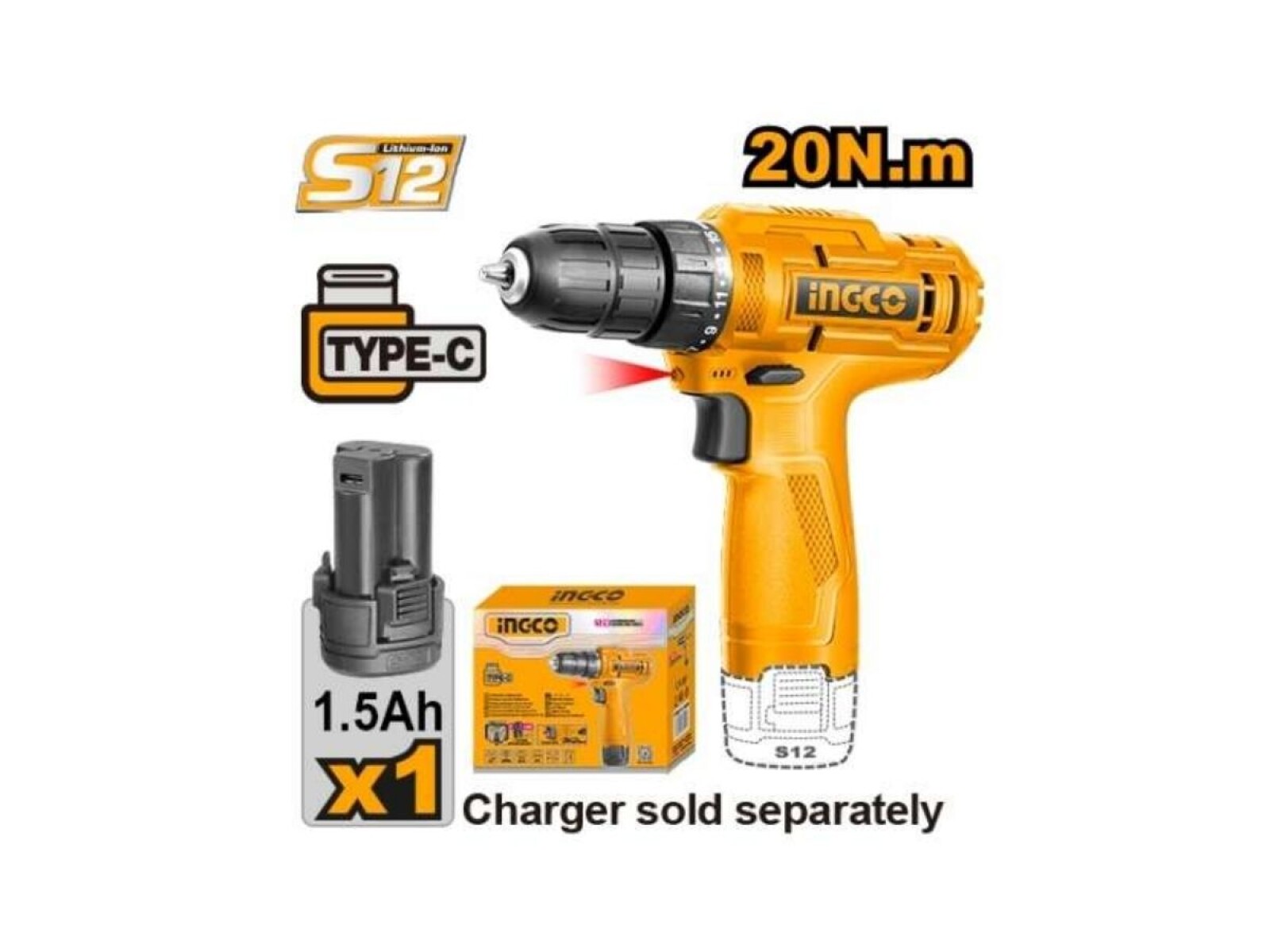 ATORNILLADOR 12V INGCO 