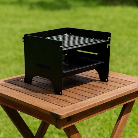 PARRILLERO GRILL A CARBON PORTATIL TRAMONTINA TCP-380 NEGRO