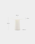 Mesa de centro Albanella de cemento con acabado blanco brillante Ø65 cm