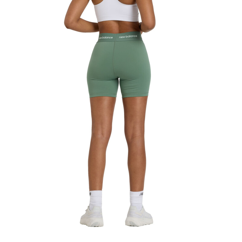 Calza New Balance Sleek Hight Rise Sport de Mujer - WS51182DKJ Verde