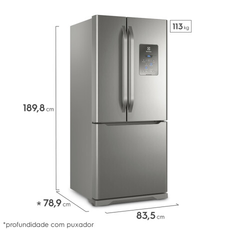 heladera refrigerador electrolux /multidoor / 579 lts. ACERO INOXIDABLE