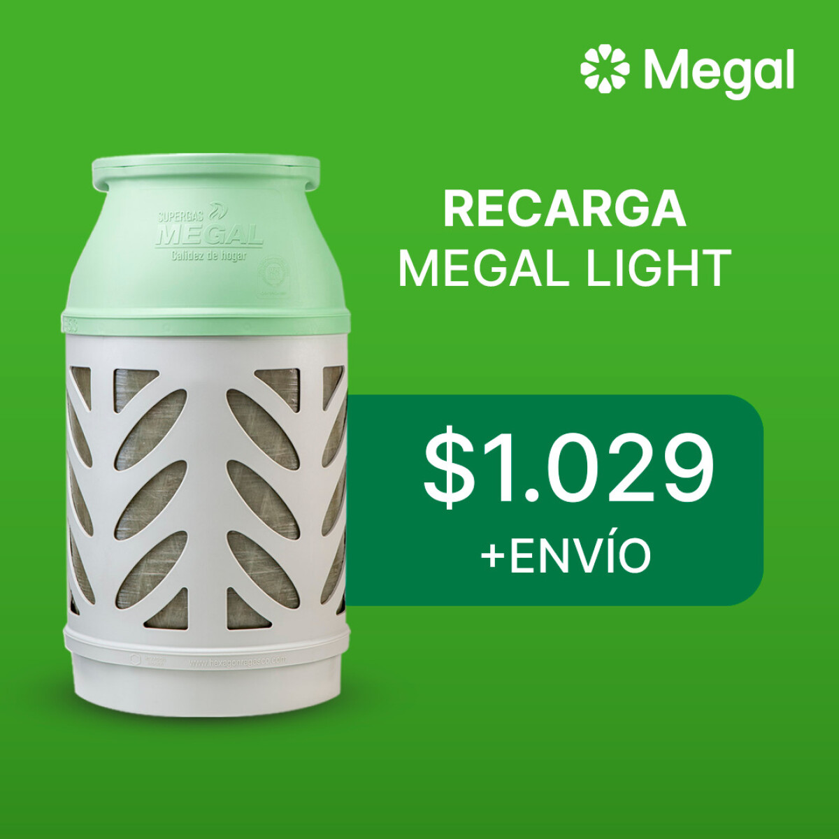 Recarga garrafa de 11kg 
