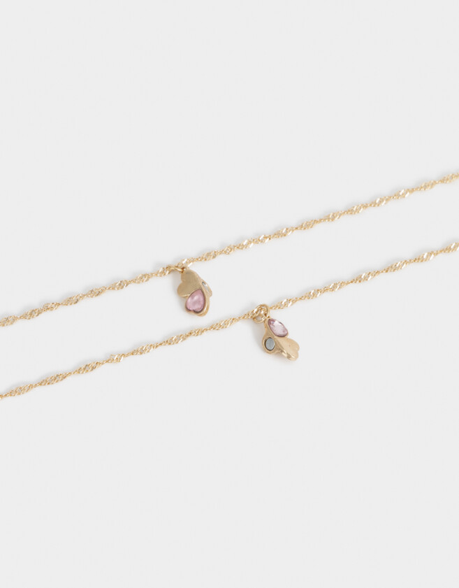 Collares para compartir Con strass Set De Collares Para Compartir - Dorado