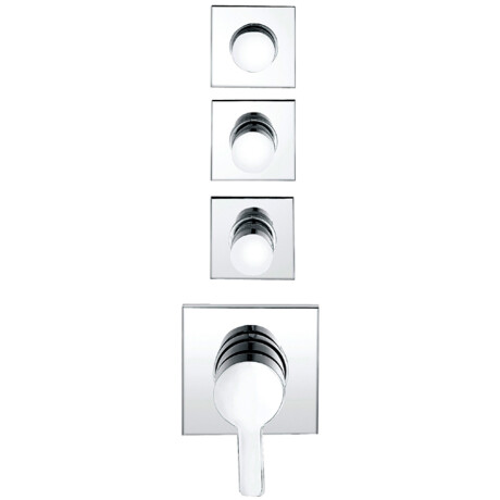 Griferia De Ducha Embutida Monocomando Con 3 Valvulas De Control Aqualia CROMO