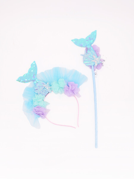 VINCHA CON FONDO DEL MAR MULTICOLOR