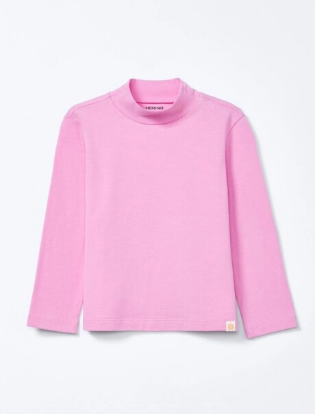 POLERA INFANTIL DE CUELLO ALTO ROSADO