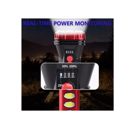 Linterna Con Panel Solar Recargable 5 Modos De Luz Ub 001