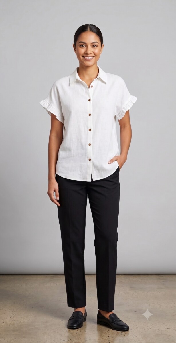 CAMISA M/C VOLADOS - BLANCO 