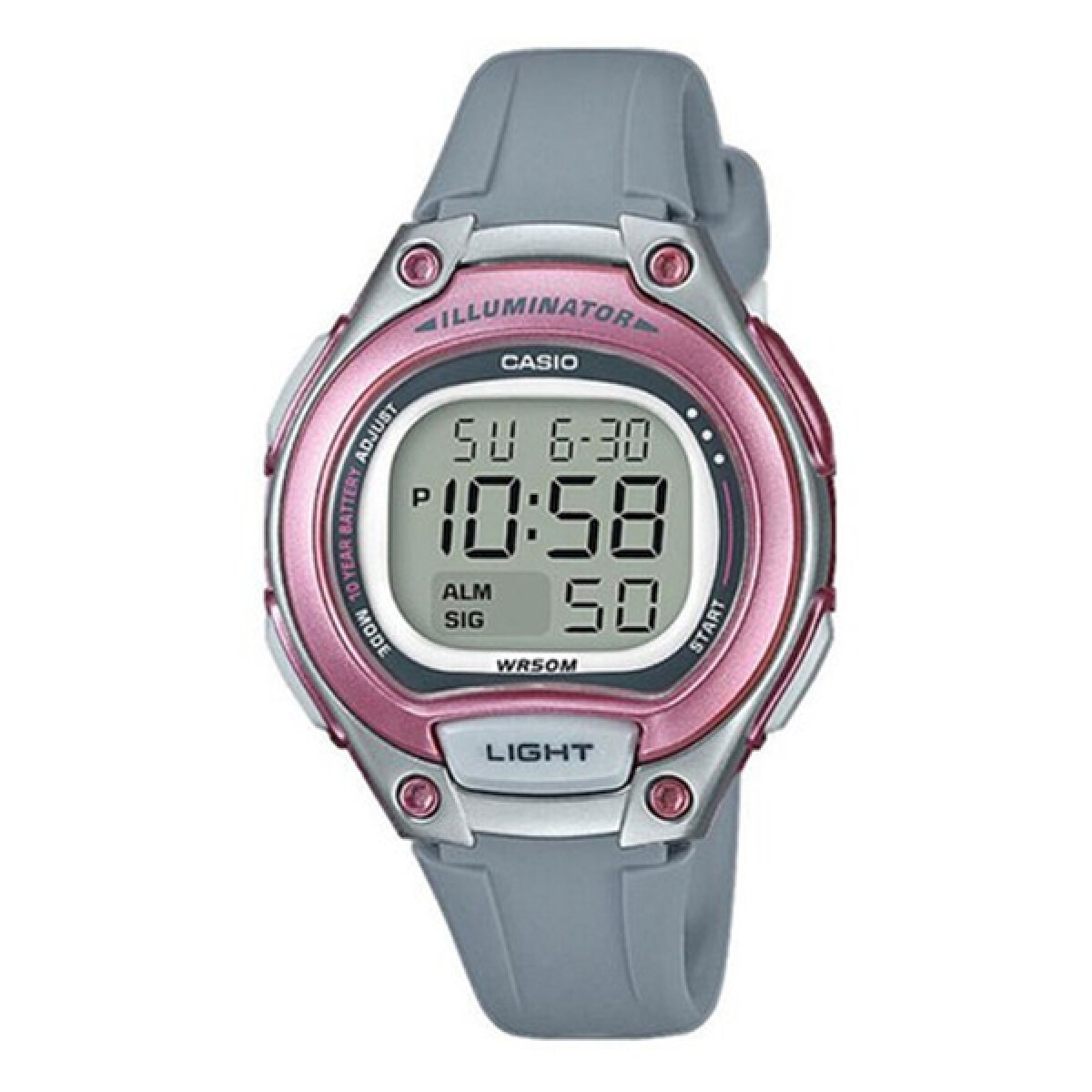 Reloj CASIO LW203-8AVDF Silicona Gris Esfera 34mm 
