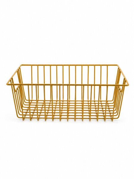 CANASTO METAL DORADO