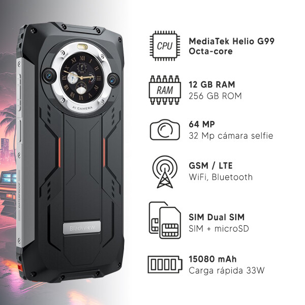 Blackview Bv9300 Pro 12 Gb + 12 Gb Ram 256 Gb Rom 4g CEL BLACKVIEW BV9300 PRO 12/256 4G NARNJ