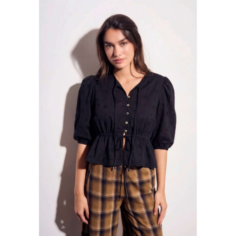 Blusa Broderie Negro