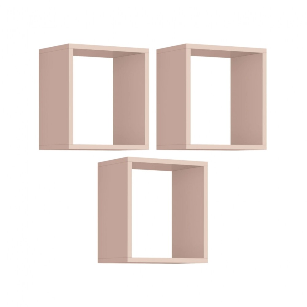 Estantes Cuadrados X3 - JuJu Rosa