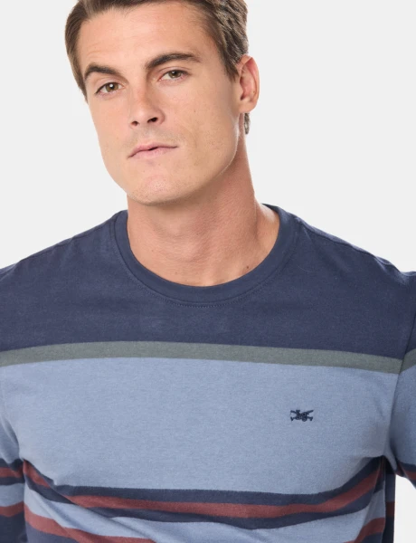 REMERA RAYADA Azul