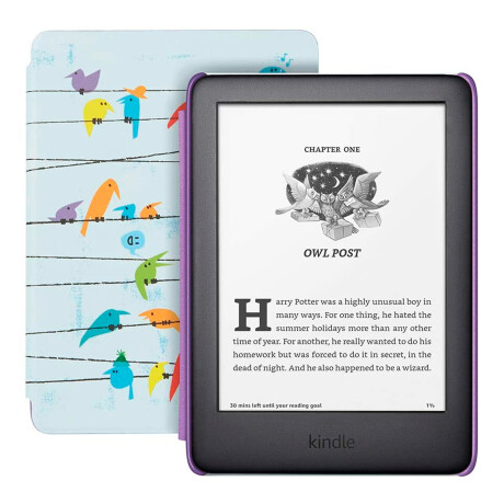 Amazon - E-reader Kindle Kids - 6" TÁCTIL.167PPP. 8GB. Wifi. Estuche Protector Rainbow Birds. 001