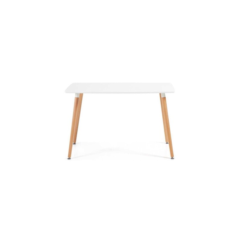 Juego de Comedor Eames Mesa rectangular 120x80 + 6 Sillas Blanco