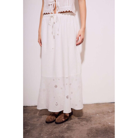 Falda Broderie Nacar