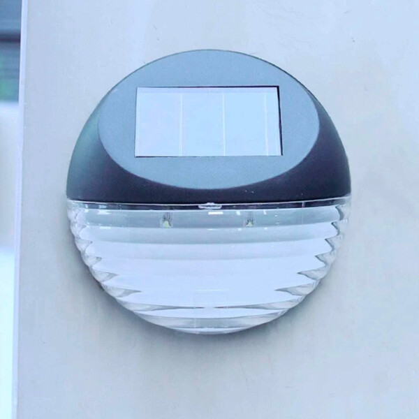 Lampara Solar Farol Redondo Sensor Luz Aplique Caminero Lampara Solar Farol Redondo Sensor Luz Aplique Caminero