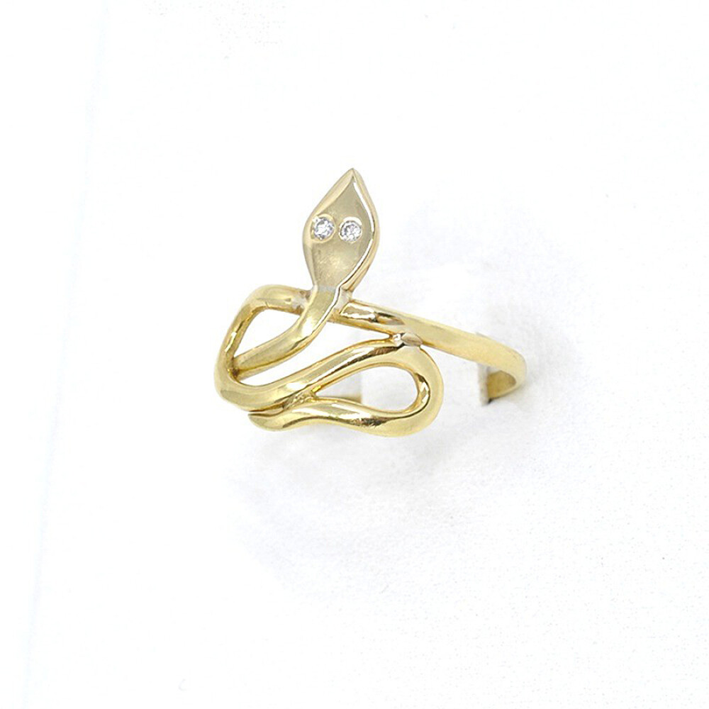 Anillo Vibora En Oro 18K Con Brillantes Anillo Vibora En Oro 18K Con Brillantes