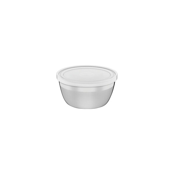 Recipiente redondo Freezinox de acero inoxidable con tapa plástica de 0,3 l y 9 cm Tramontina 61222/090 Recipiente redondo Freezinox de acero inoxidable con tapa plástica de 0,3 l y 9 cm Tramontina 61222/090