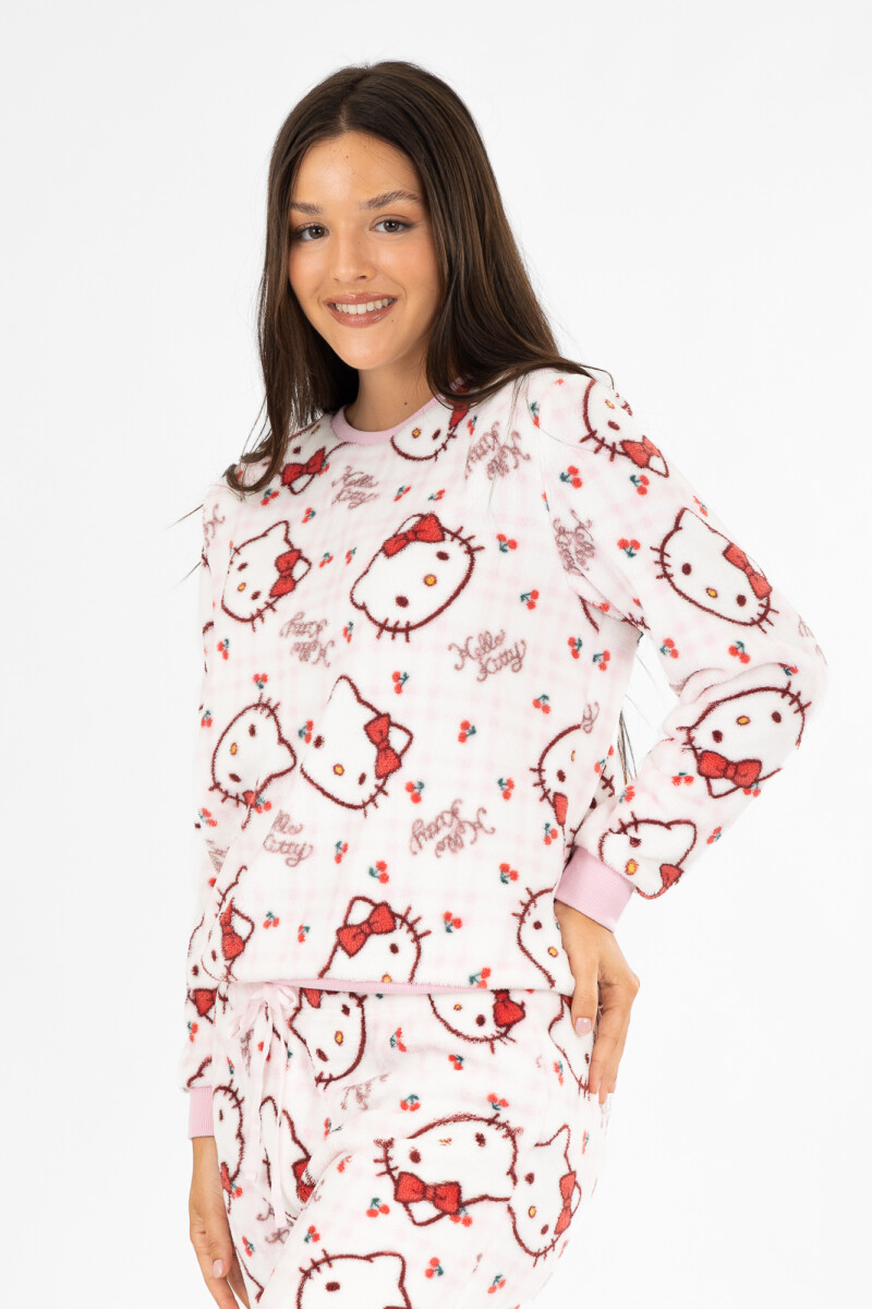 Pijama hello kitty velour Rosado