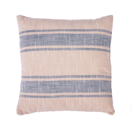 ALMOHADON ALGODON MULTICOLOR RAYAS DOBLES BEIGE AZUL