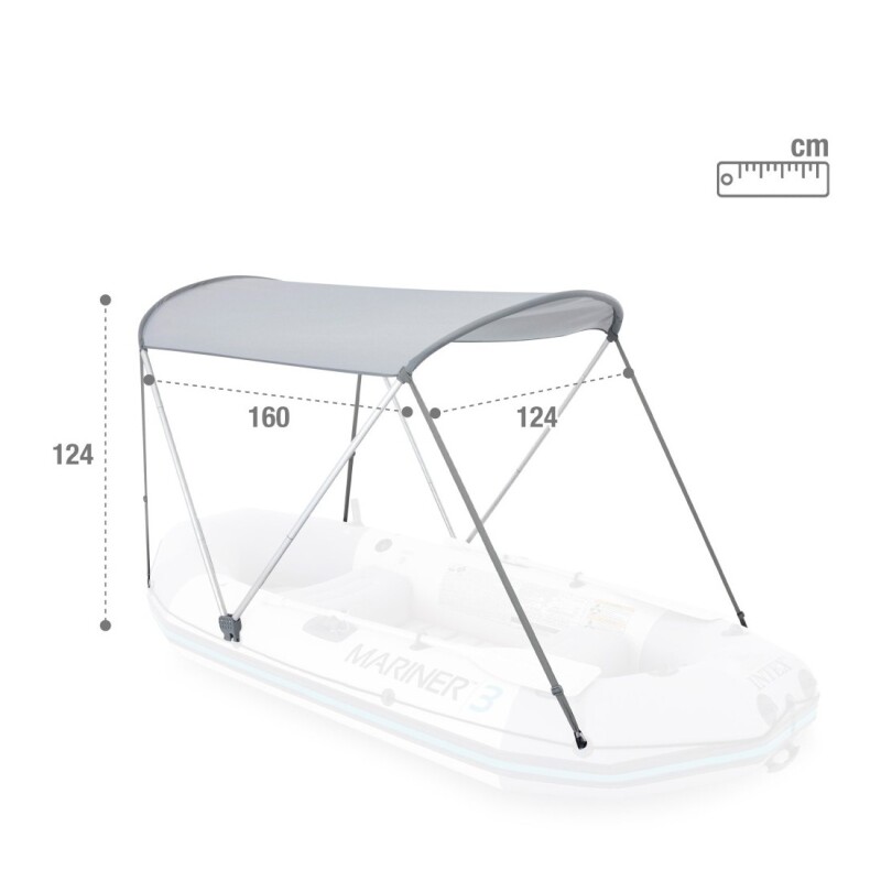INTEX TOLDO PARA BOTES INFLABLES PROTECCION UV UPF 50+ 1.24 X 1.60 X 1.24 MTS Intex Toldo Para Botes Inflables Proteccion Uv Upf 50+ 1.24 X 1.60 X 1.24 Mts