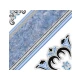 Ceramica Azul Geometrico Brillo Liso 45X45Cm Piso
