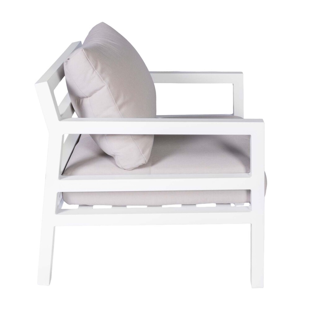 SET DE LIVING (1+2+1) ALUMINIO BLANCO PORTOFINO