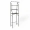Mueble Metal Organizador Rack Sobre Inodoro tres estantes Negro