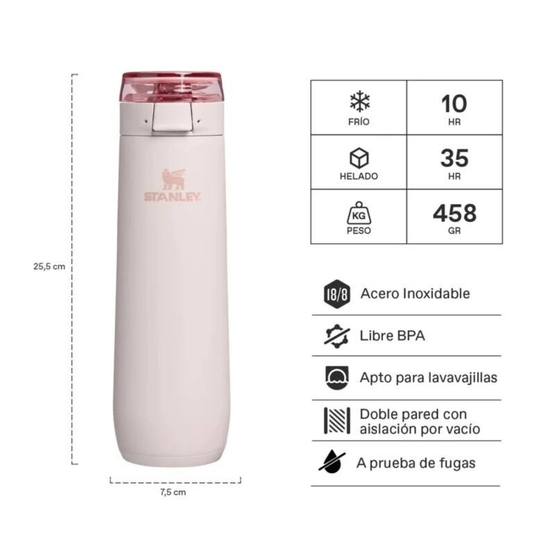 Botella Stanley flowstate spring 590 ml Rose Quartz